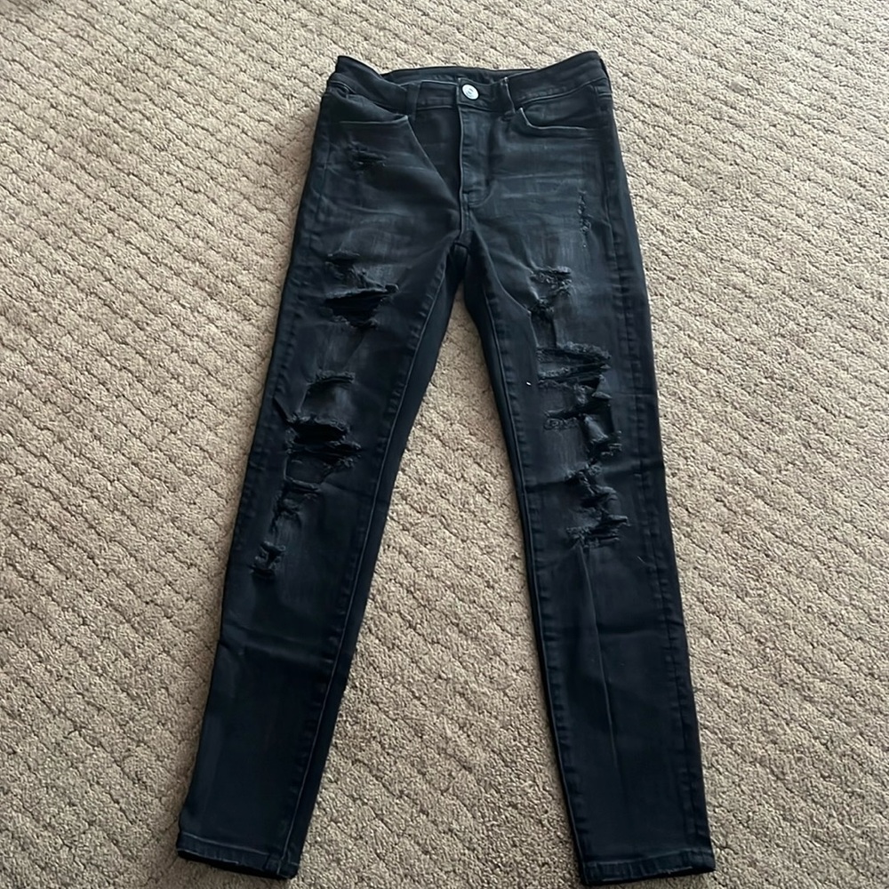 American Eagle ripped skinny jeans